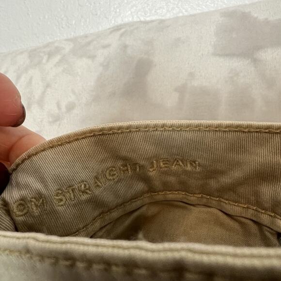 American Eagle Jeans Womens 2 Long Beige Mom Straight Jean Preppy Casual - Picture 10 of 13